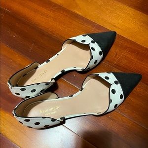 Kate Spade pointed polka dot flats size 8.5
